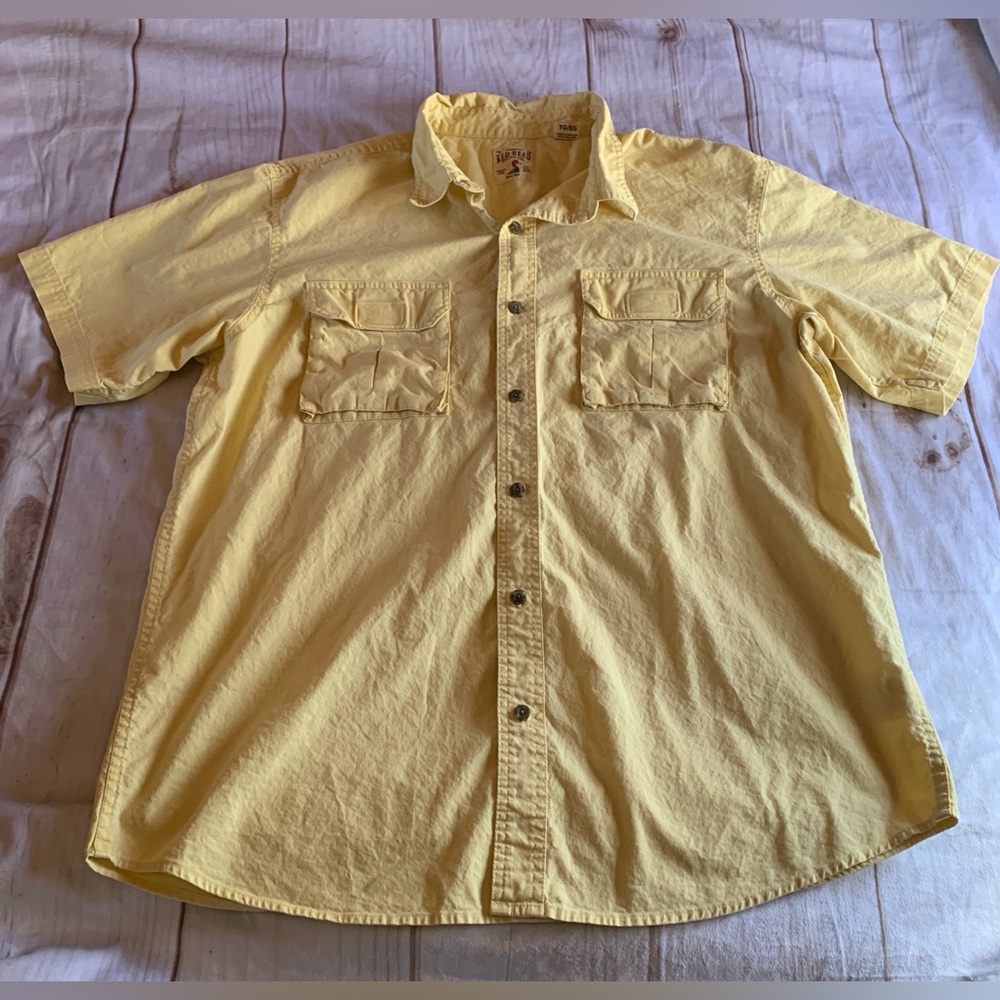 Red Head Yellow Short Sleeve Shirt Size XL